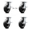 Service Caster 8 Inch Phenolic Caster Set with Roller Bearing 4 Brake and 2 Swivel Lock SCC SCC-35S820-PHR-SLB-BSL-2-SLB-2 - alternate 1